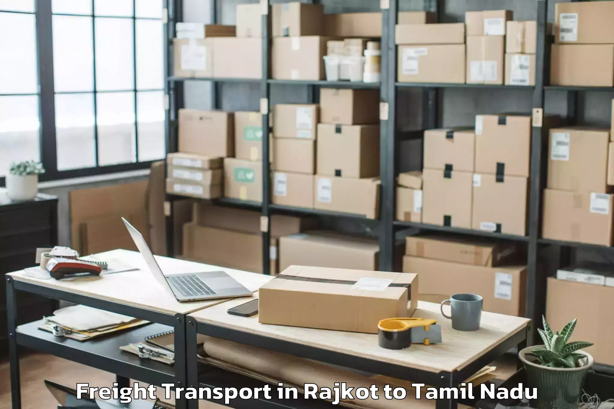 Comprehensive Rajkot to Omalur Freight Transport